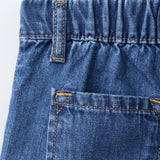 CASUAL CROSS OVER DENIM SKIRT - MID BLUE