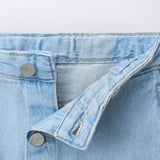 CASUAL HIGHWIAST BUTTON FRONT DENIM SKIRT - LIGHT BLUE