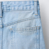 CASUAL HIGHWIAST BUTTON FRONT DENIM SKIRT - LIGHT BLUE