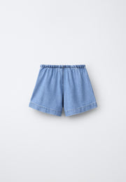 CASUAL DRAWSTRING SOFT DENIM SHORT - BLUE