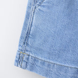 CASUAL DRAWSTRING SOFT DENIM SHORT - BLUE