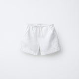 CASUAL DRAWSTRING SOFT DENIM SHORT - WHITE