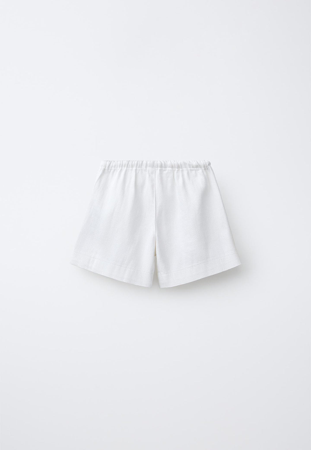 CASUAL DRAWSTRING SOFT DENIM SHORT - WHITE
