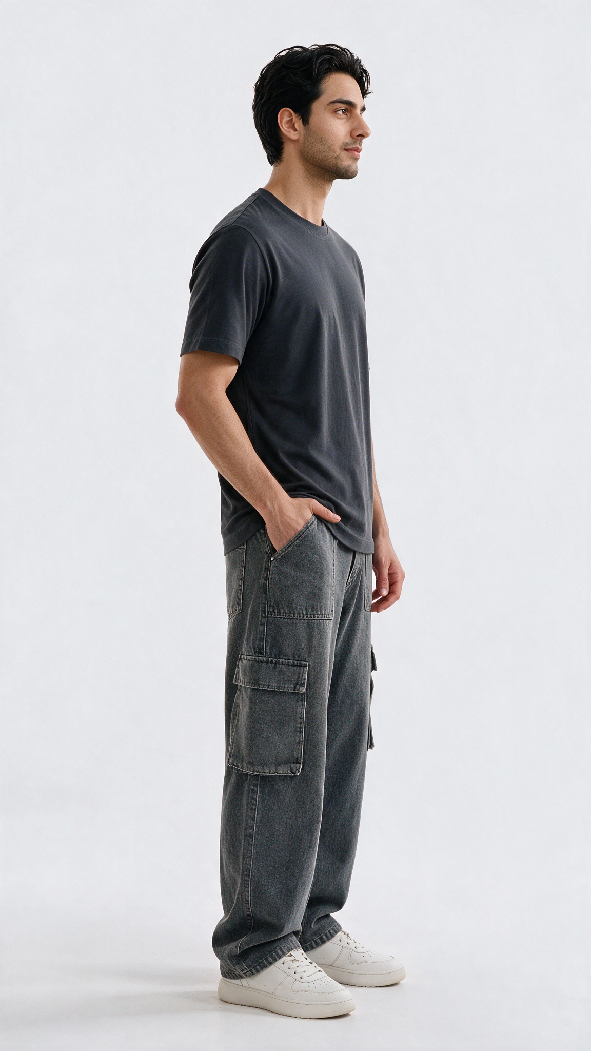 Premium Soft-Touch 
Tee- Pebble Grey