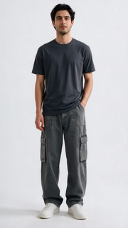 Premium Soft-Touch 
Tee- Pebble Grey