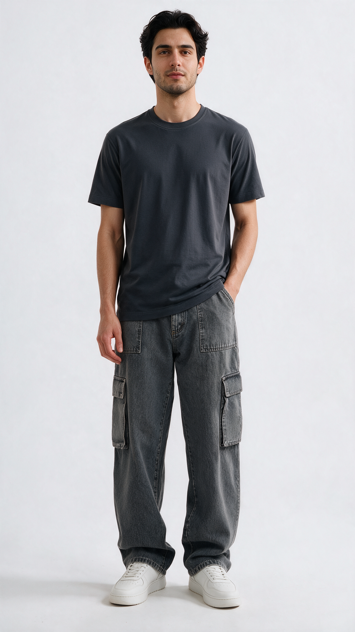 Premium Soft-Touch 
Tee- Pebble Grey