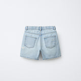 DISTRESSED DENIM SHORT - DIRTY LIGHT BLUE