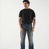 Straight Fit Wide Leg - Dirty Dark Blue