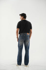 Straight Fit Wide Leg - Dirty Dark Blue