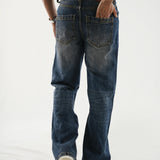 Straight Fit Wide Leg - Dirty Dark Blue