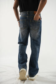 Straight Fit Wide Leg - Dirty Dark Blue