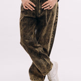 Baggy Fit Jeans - Distressed Over Dyed