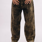 Baggy Fit Jeans - Distressed Over Dyed