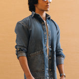 Denim Cross Pocket Shirt