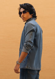 Denim Cross Pocket Shirt