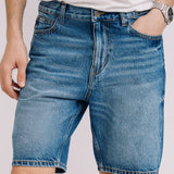 Basic Denim Shorts - Mid Blue