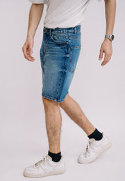 Basic Denim Shorts - Mid Blue