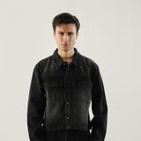 Cropped Fit Denim Shirt Midnight - Black Stone Wash
