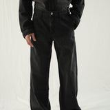 Pleated Baggy Denim Trousers - Stone Wash