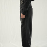 Pleated Baggy Denim Trousers - Stone Wash