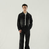 Cropped Fit Denim Shirt Midnight - Black Stone Wash