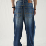 Loose Fit Baggy Jeans - Dark Blue