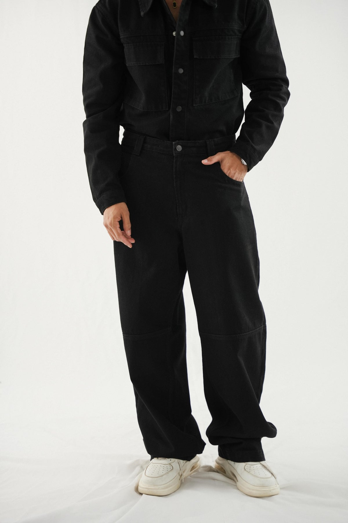 Black Technical Jeans - Super Baggy Fit