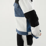Patch Work Denim Twin Set - Contrast Panels