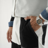 Patch Work Denim Twin Set - Contrast Panels