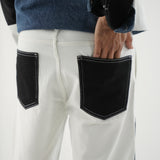Patch Work Denim Twin Set - Contrast Panels