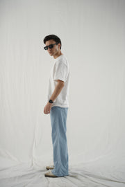 Wide Leg Light Weight Jeans- Ice Blue