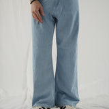 Wide Leg Light Blue- Ice Blue