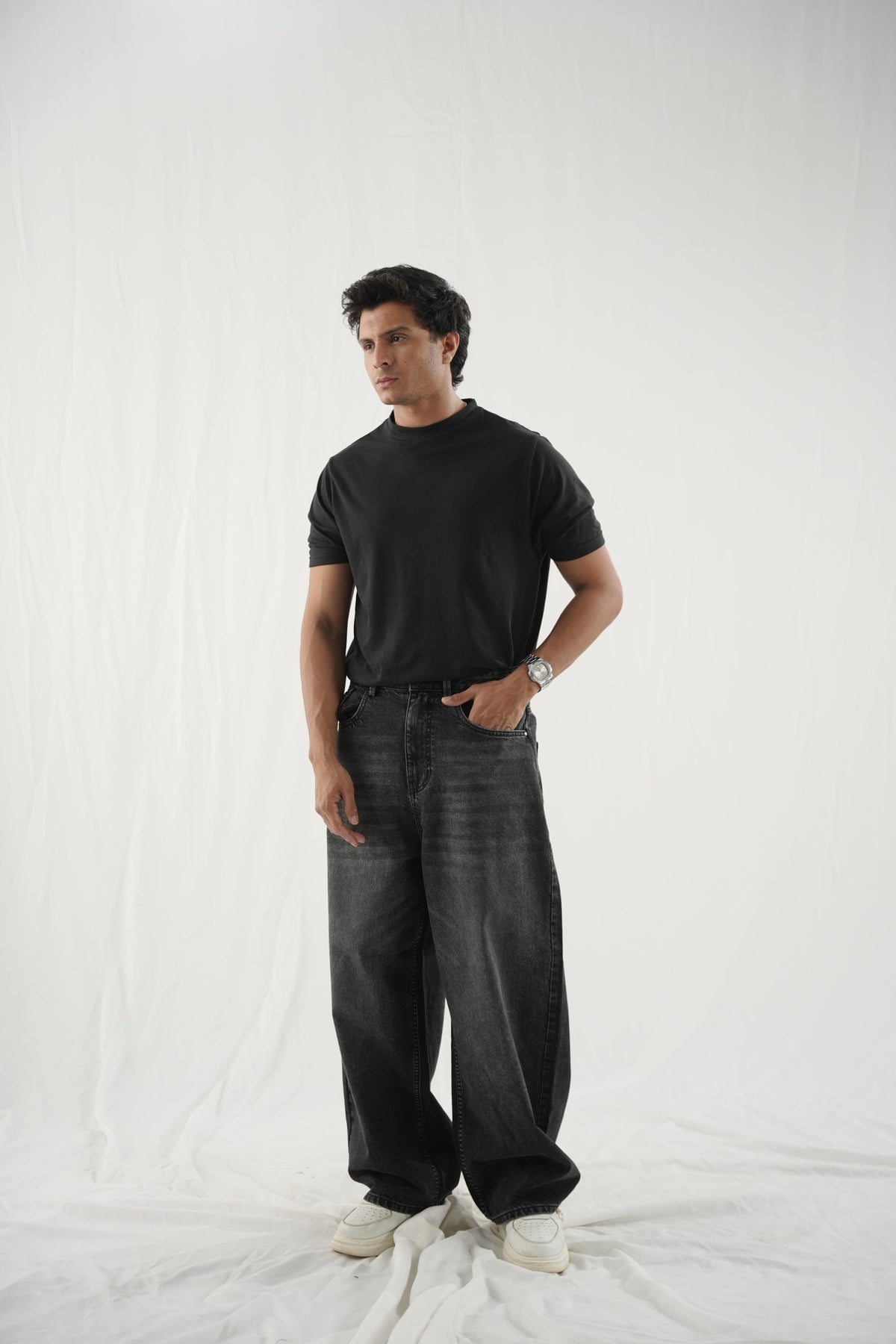Extra Baggy Jeans Black Stone Wash