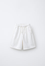LONG LINE DRAW STRING SHORT - CASUAL CREAM