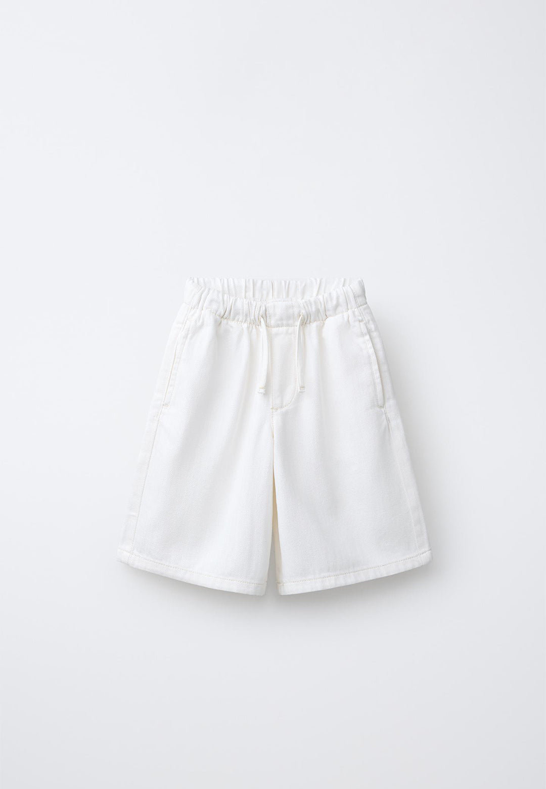 LONG LINE DRAW STRING SHORT - CASUAL CREAM