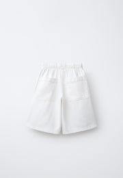 LONG LINE DRAW STRING SHORT - CASUAL CREAM