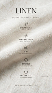 Mandarin Collar Linen Shirt - Off White
