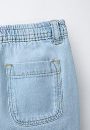 RELAXED FIT DENIM TROUSER - LIGHT BLUE