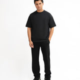 Airy Cotton Oversized T-Shirt - Classic Black