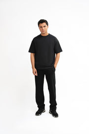 Airy Cotton Oversized T-Shirt - Classic Black