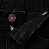 WIDE LEG DENIM JEANS - BLACK