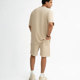 Waffle Knit Twin Set - Cream Beige