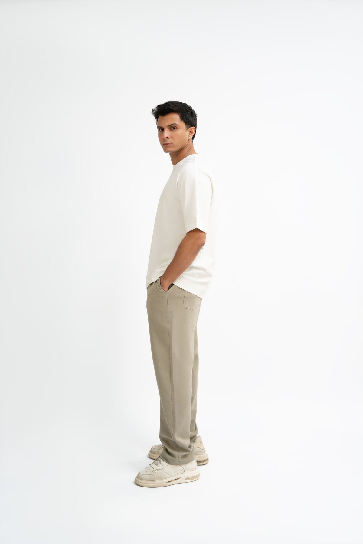 Airy Cotton Oversized T-Shirt - Eternal White