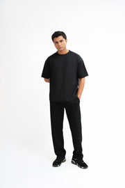 Tapered Fit Sweat Pants - Classic Black