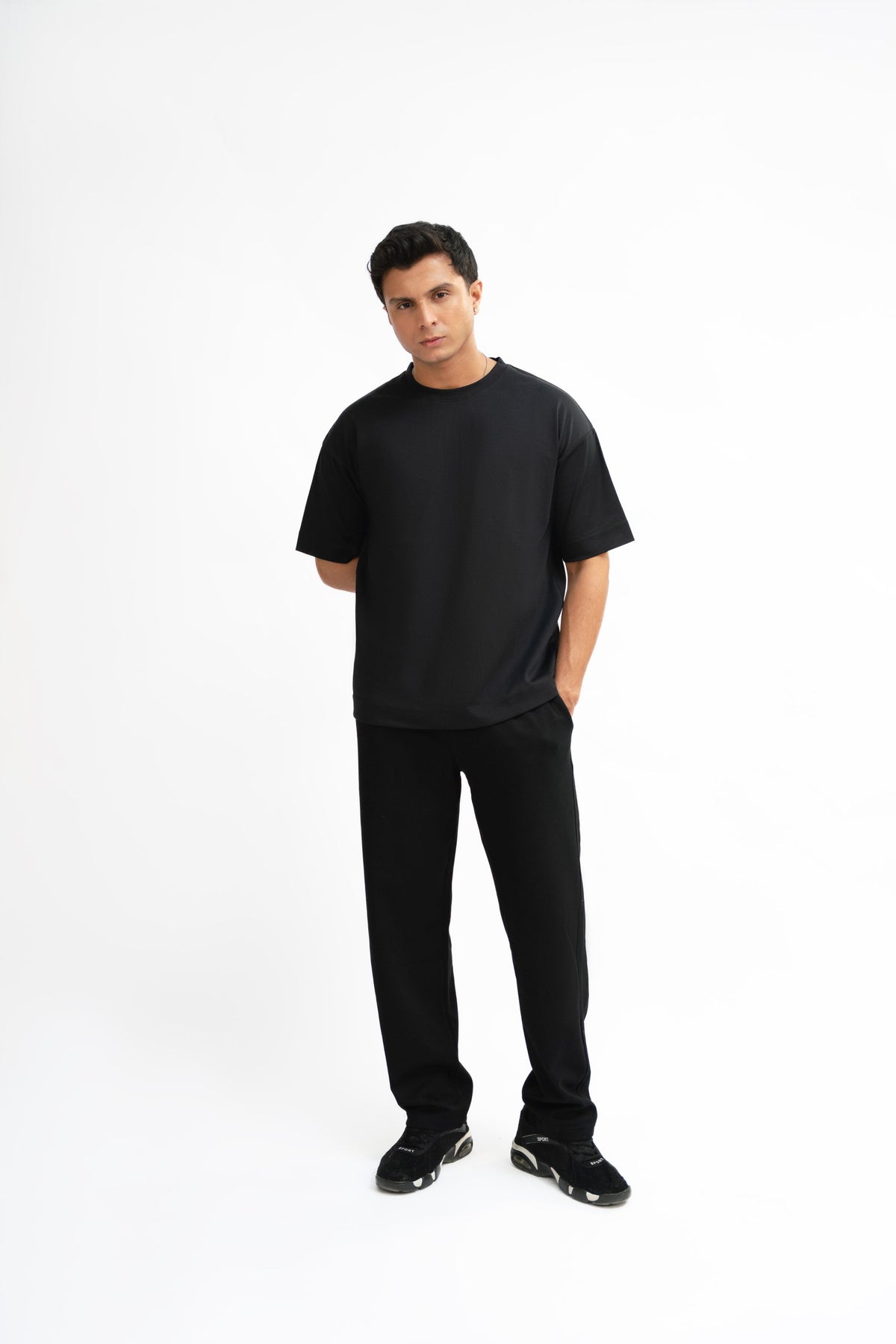 Tapered Fit Sweat Pants - Classic Black