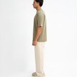 Tapered Fit Sweat Pants - Cream Beige