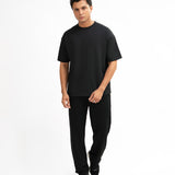 Airy Cotton Oversized T-Shirt - Classic Black