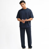 Airy Cotton Oversized T-Shirt - Midnight Blue