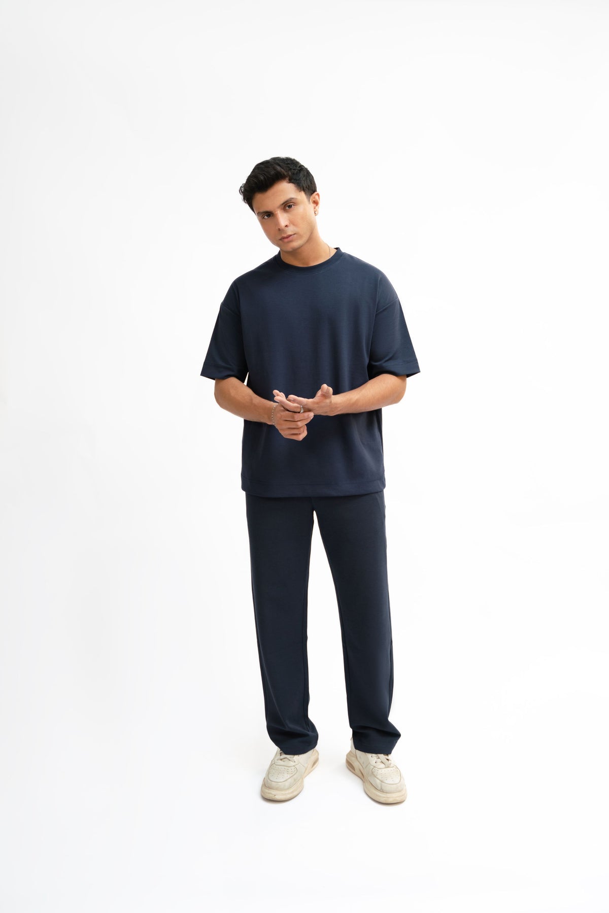 Airy Cotton Oversized T-Shirt - Midnight Blue