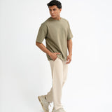Airy Cotton Oversized T-Shirt - Sage Green